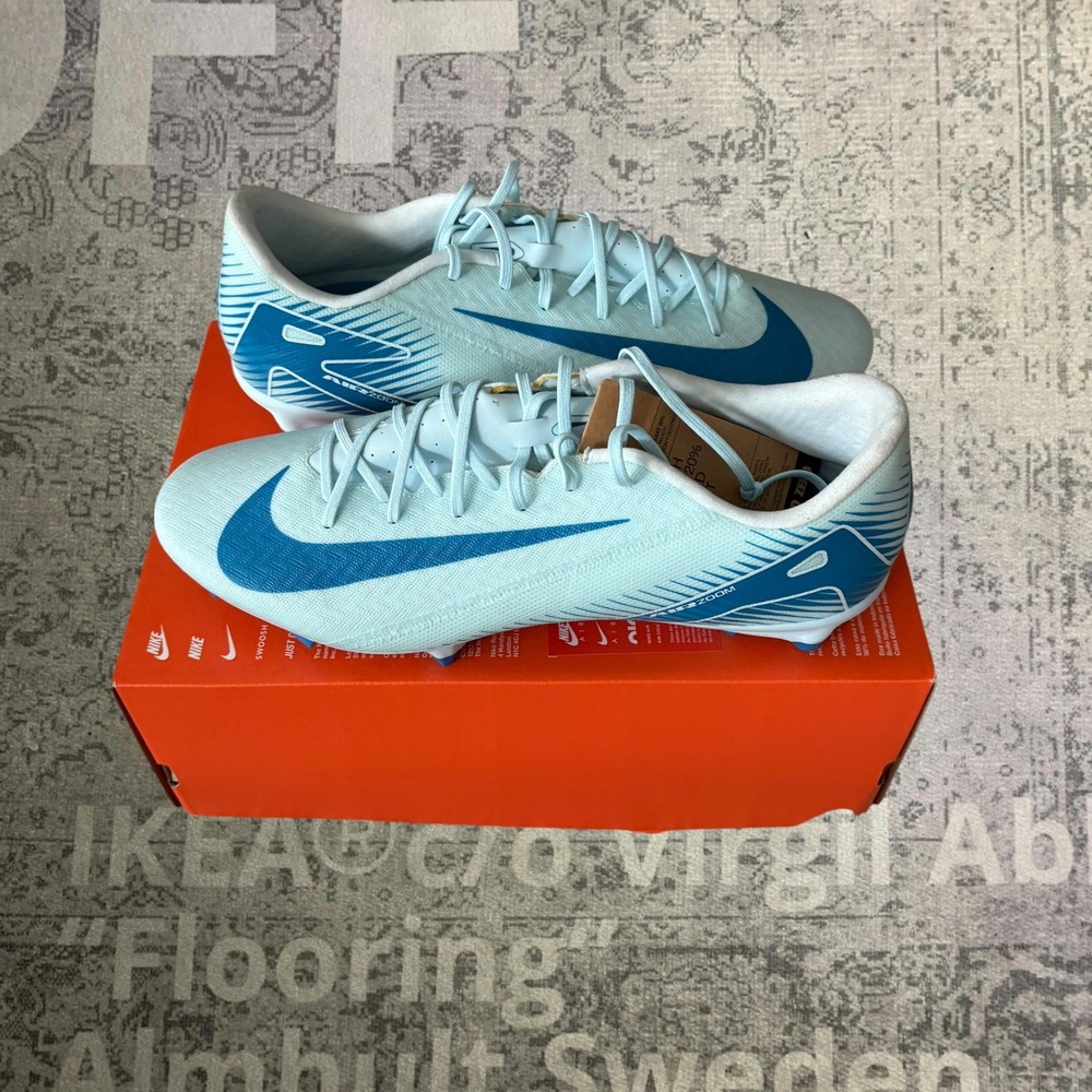 Nike Zoom Vapor 16 Academy FG/MG Soccer Cleats Glacier Blue FQ8374-400 Mens 12